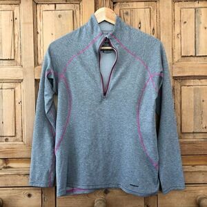 Patagonia Women's Size Small Gray V-Neck Pullover Capilene 3 Midweight Baselayer